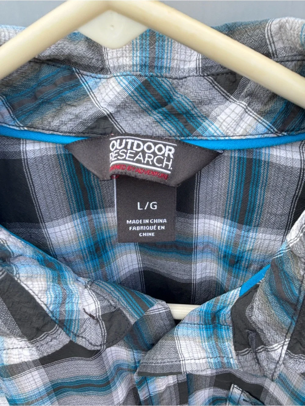 OUTDOOR RESEARCH, Men's Growler Short Sleeve Shirt, Large, Plaid - Picture 5 of 9